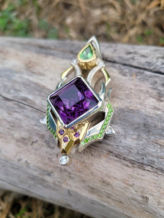 Amethyst Pendant Collaboration with Kirk Runyon